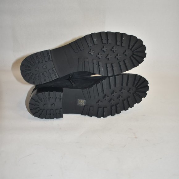 Stuart Weitzman Women's Black Laine Suede Combat Boot Size 8 - Picture 9 of 11